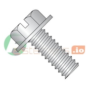 NEWPORT FASTENERS #10-24 x 1/2 in Slotted Hex Machine Screw, Plain 18-8 Stainless Steel, 3000 PK 240823